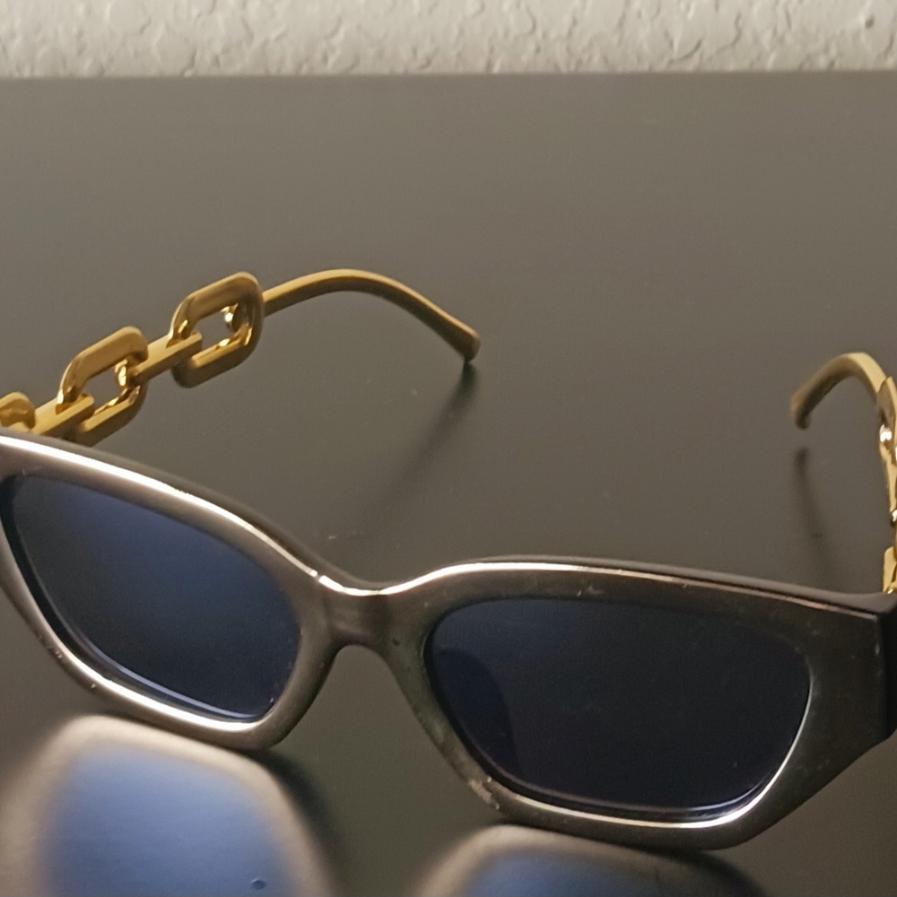 Stylish Gold and Black Sunglasses